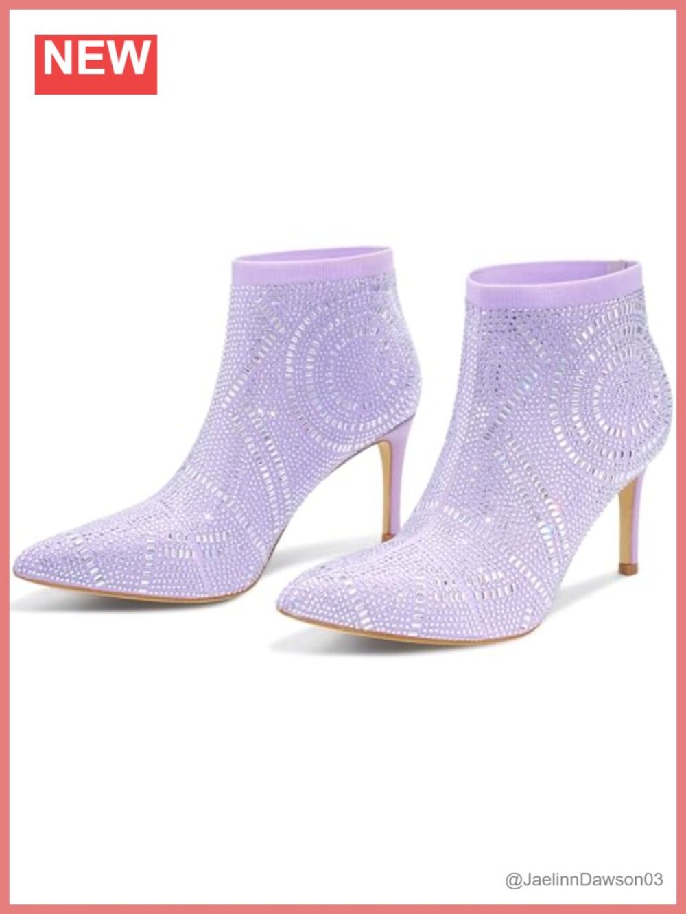Perphy Rhinestone Pointed Toe Stiletto Heel Ankle Booties Women